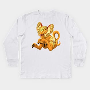 Dilophosaurus: Citrus Kids Long Sleeve T-Shirt